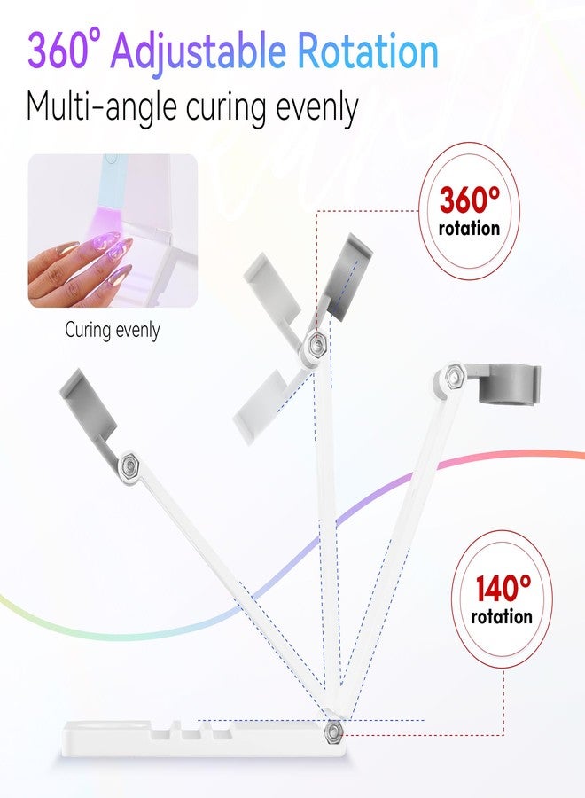 Makartt UV Nail Lamp Stand: Foldable, 360° Adjustable Rotation, Portable, Handsfree, Convenient for Gel Nails Polish Painting Home Salon Manicure - Image 5